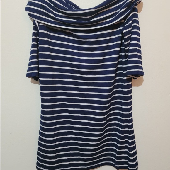 NWOT Off Shoulder Stripped Top - Picture 1 of 6